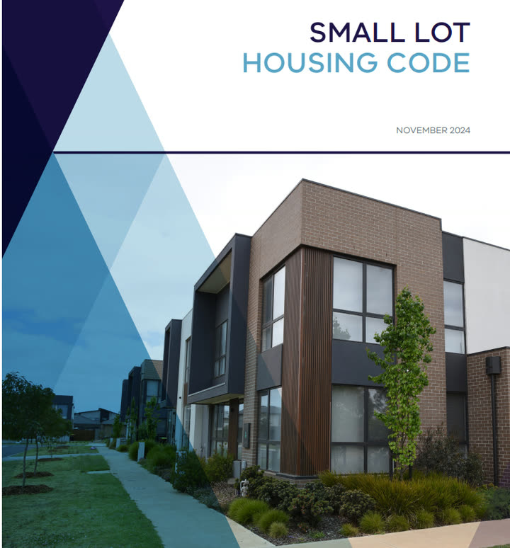 Cover of the Small Lot Housing Code, November 2024